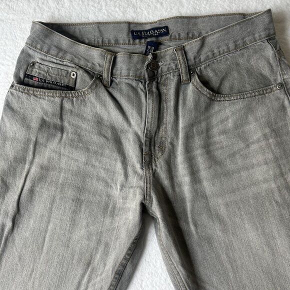 US Polo Assn Men’s 32x34 Gray Jeans Casual Work *flaw Preppy Office - Picture 4 of 14